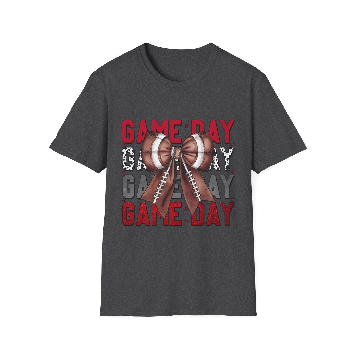 Game Day Bow Unisex T-Shirt, Sporty Tee, Football Celebration Shirt, Tailgate Outfit, Gift for Gamers, Fun Game Day Attire