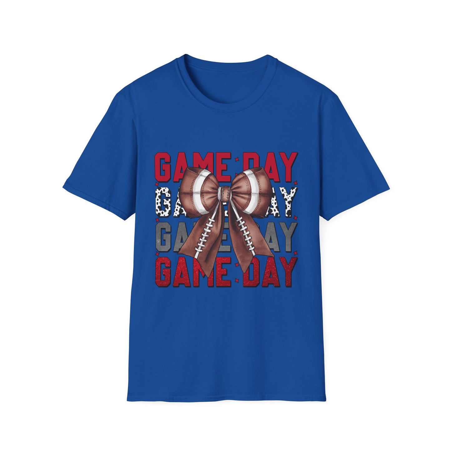 Game Day Bow Unisex T-Shirt, Sporty Tee, Football Celebration Shirt, Tailgate Outfit, Gift for Gamers, Fun Game Day Attire