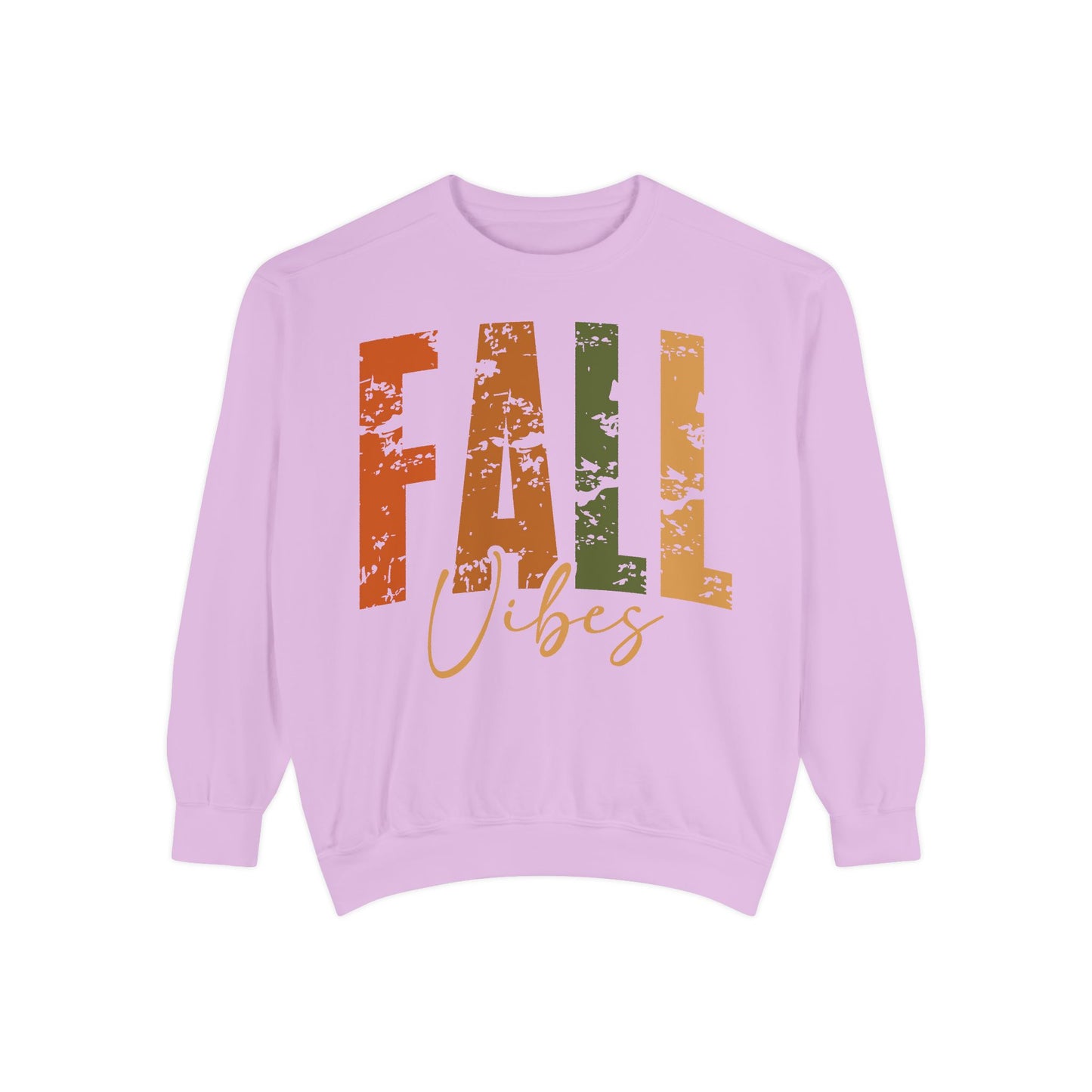 Fall Vibes Garment-Dyed Sweatshirt - Cozy Autumn Apparel for Seasonal Celebrations