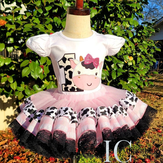 Cow Theme Tutu Outfit